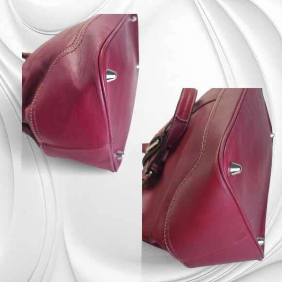 COACH Hamptons Satchel in burgundy/berry red Y2K - Picture 5 of 12